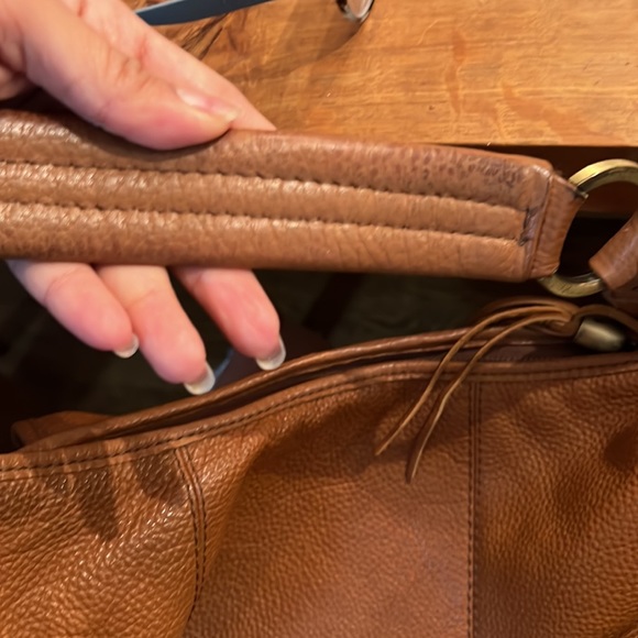 Large Rafe Cognac Leather Hobo Bag - Picture 14 of 14